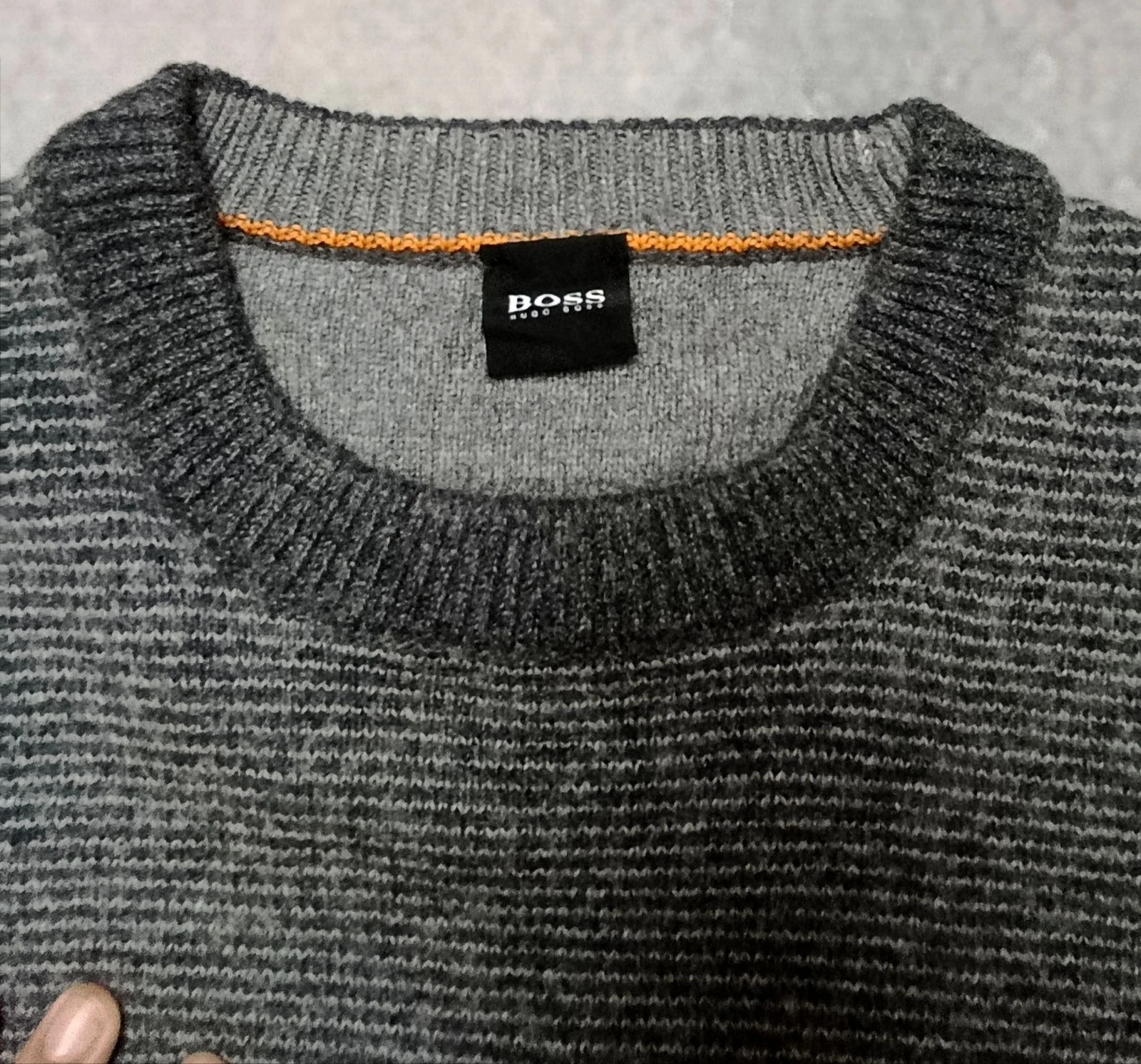 Jersey Hugo Boss Grey Knit Sweater - Size L – photo 7